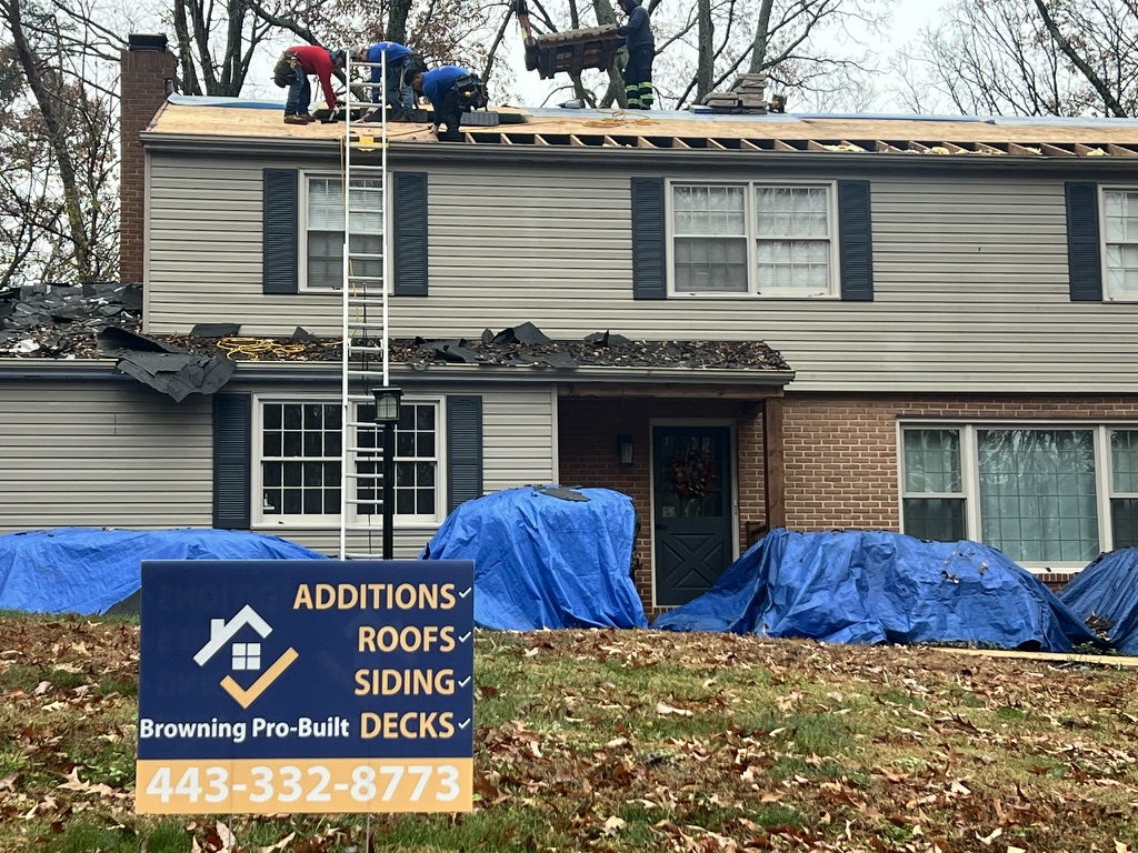 Completed roof section